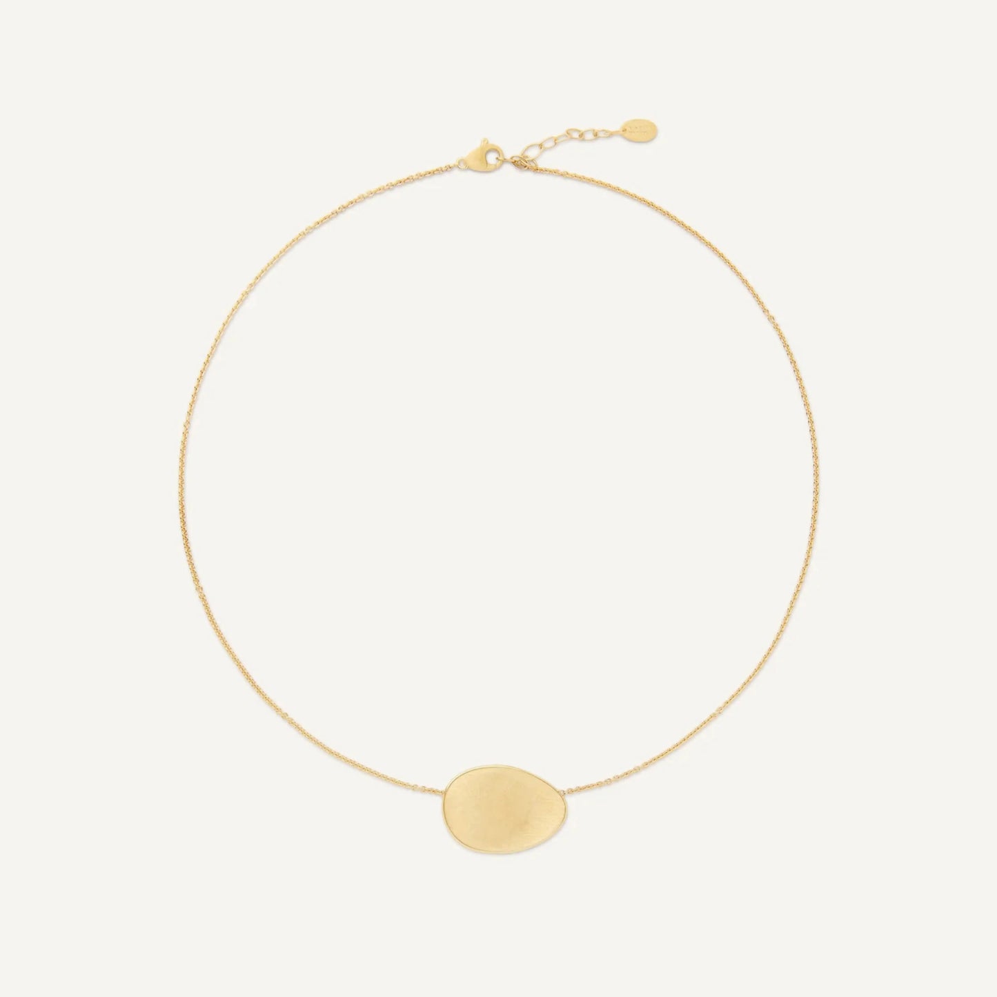 Yellow Gold Small Petal Pendant Necklace
