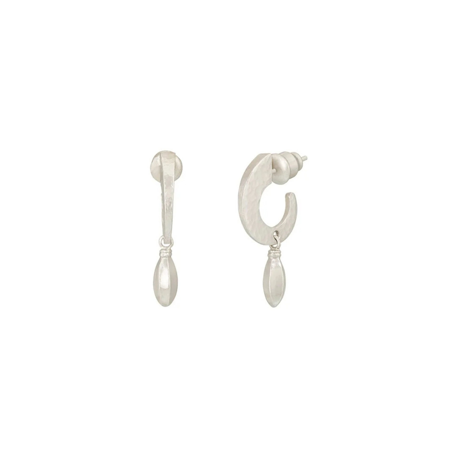  Silver Single Drop Earrings