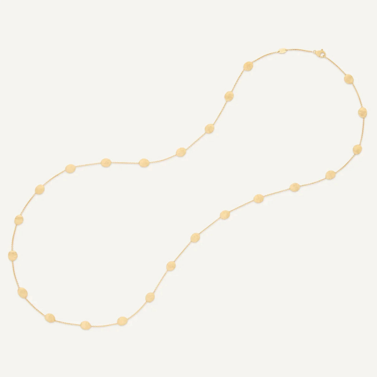 Yellow Gold Large Bean Necklace