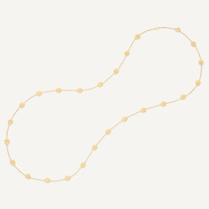 Yellow Gold Large Bean Necklace