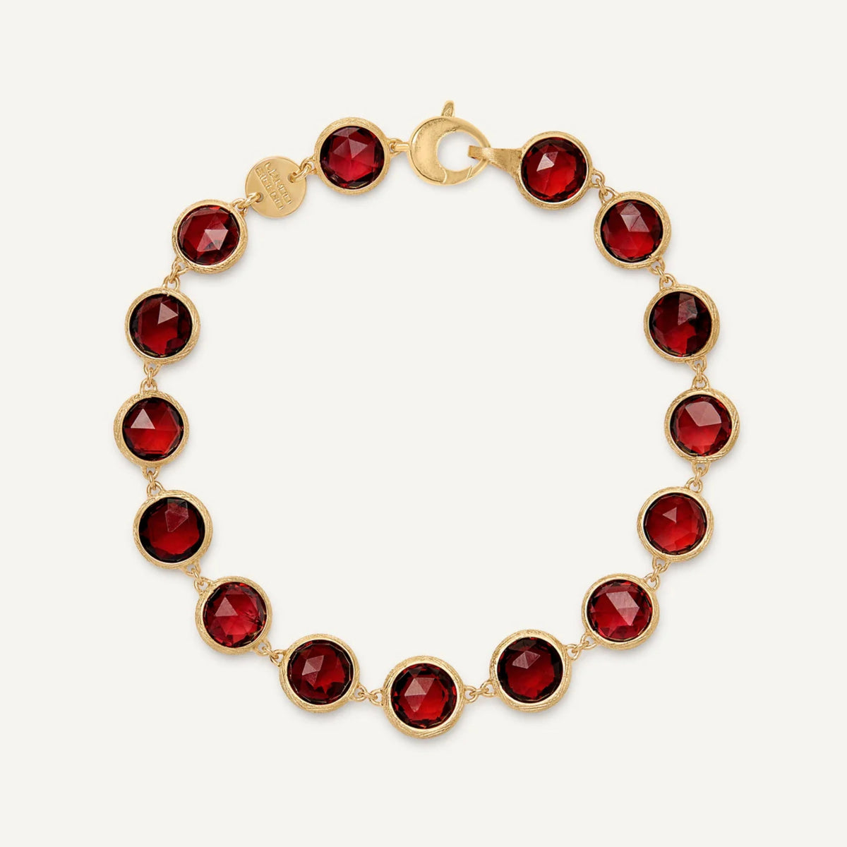 Yellow Gold Garnet Bracelet