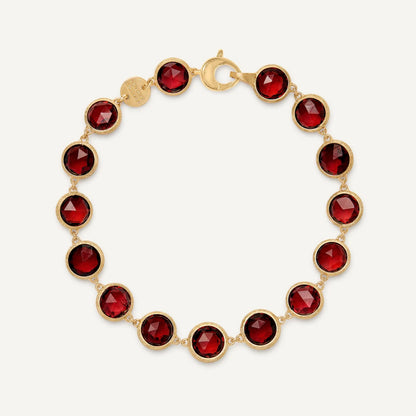Yellow Gold Garnet Bracelet