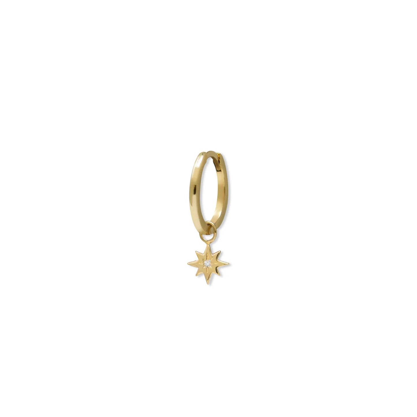 Starburst Hoop Charm Single Hoop