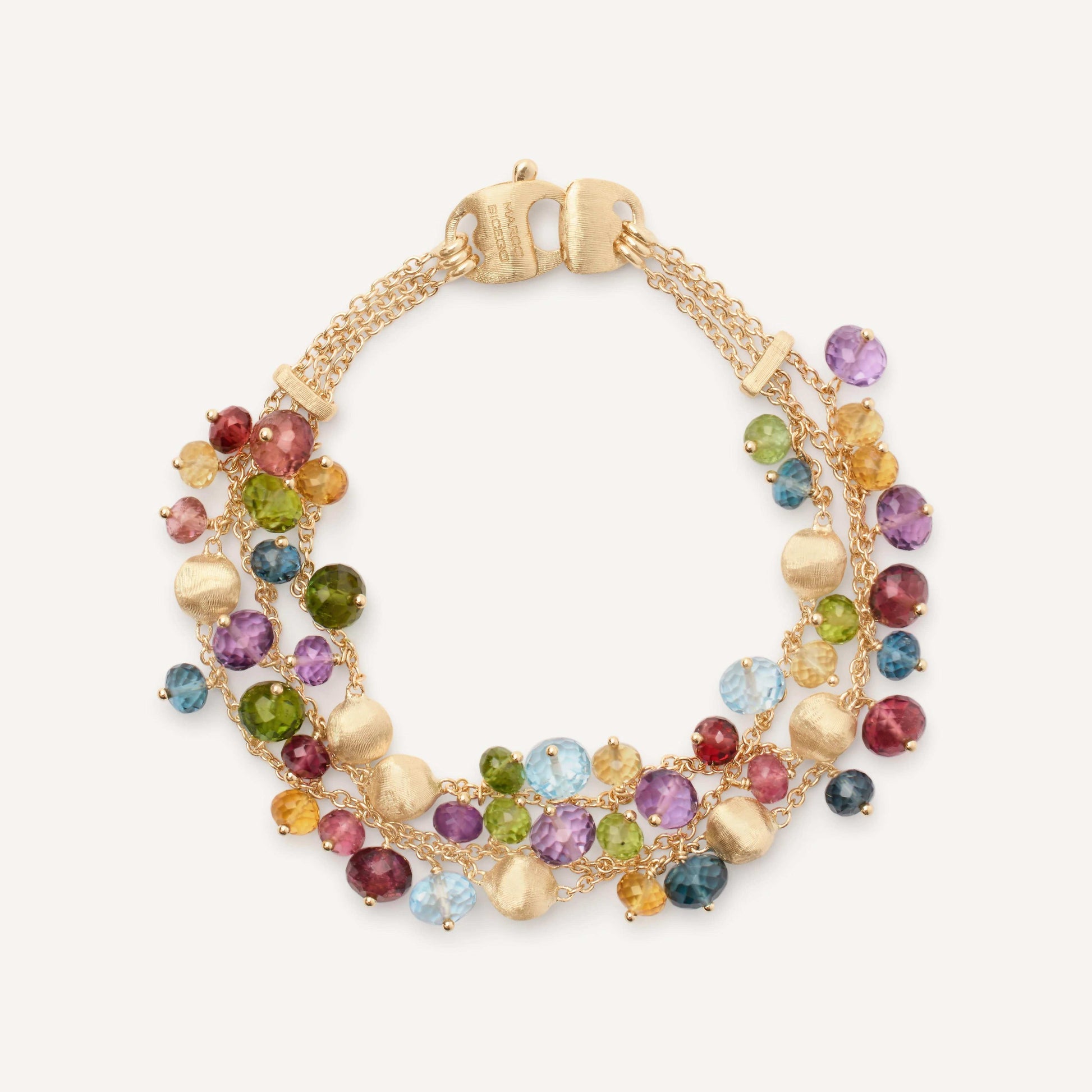 3-Strand Mixed Gemstone Bracelet