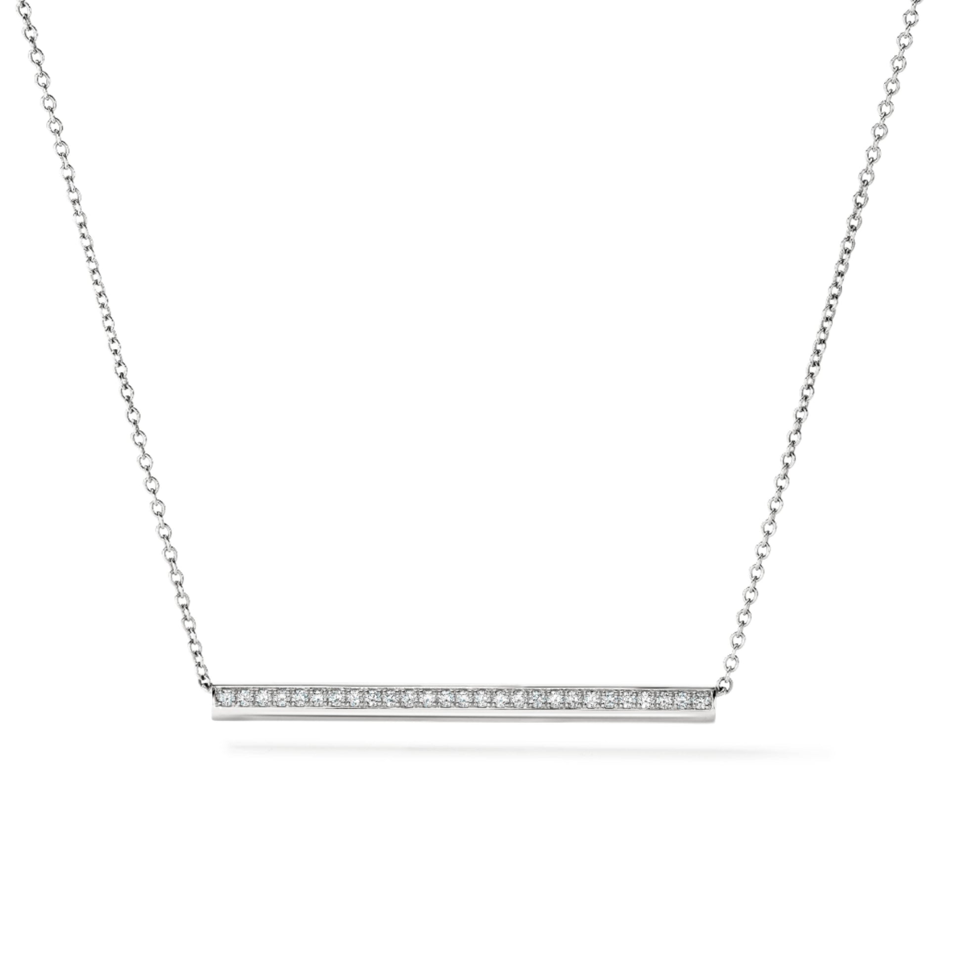 Barre Pavé Pendant Necklace