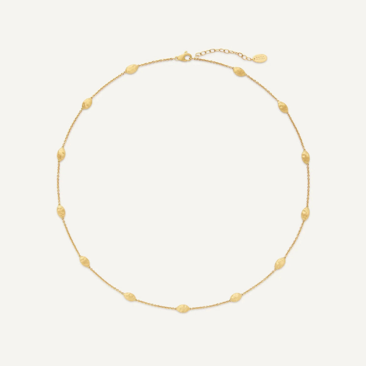 Yellow Gold Short Necklace with Small Bean