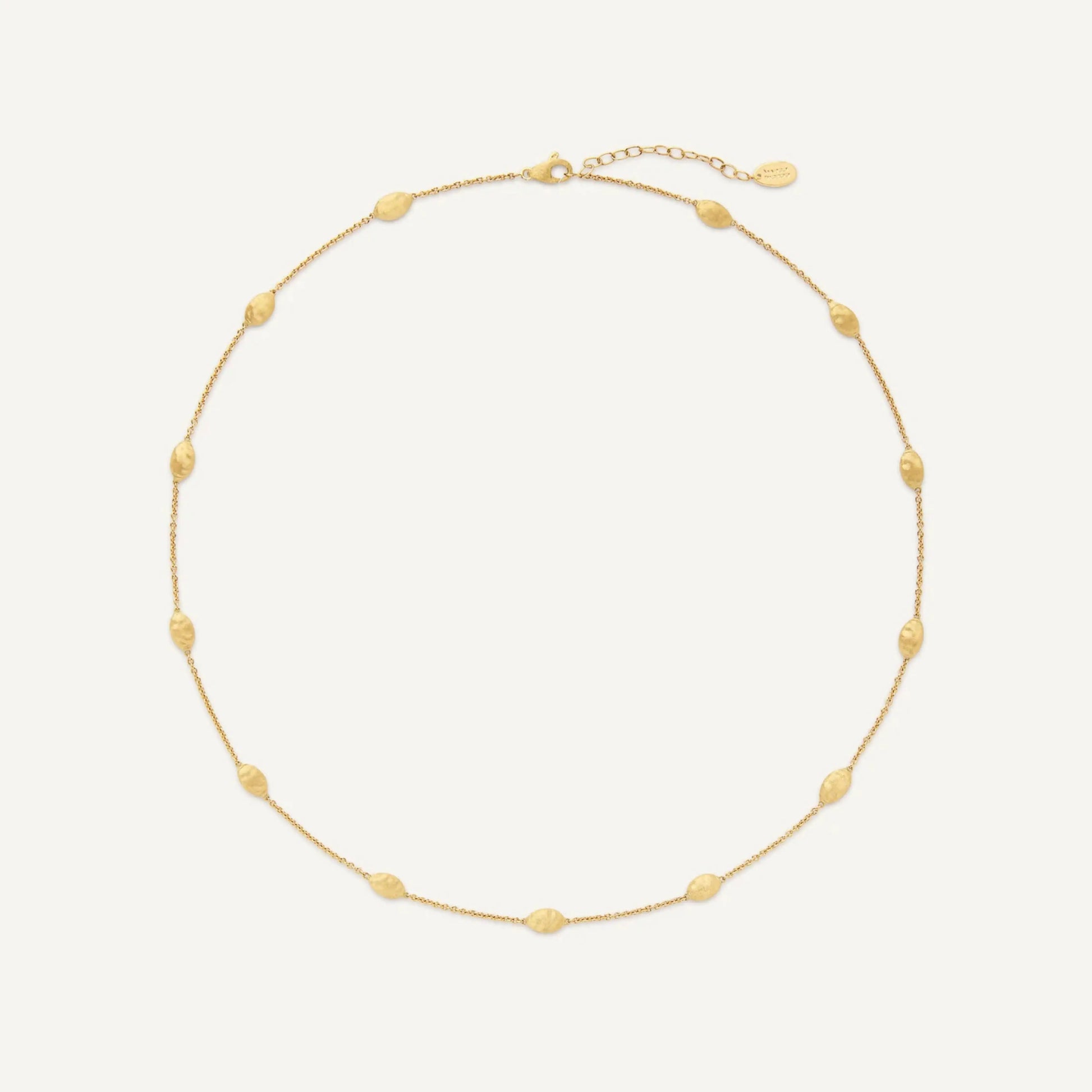 Yellow Gold Short Necklace with Small Bean
