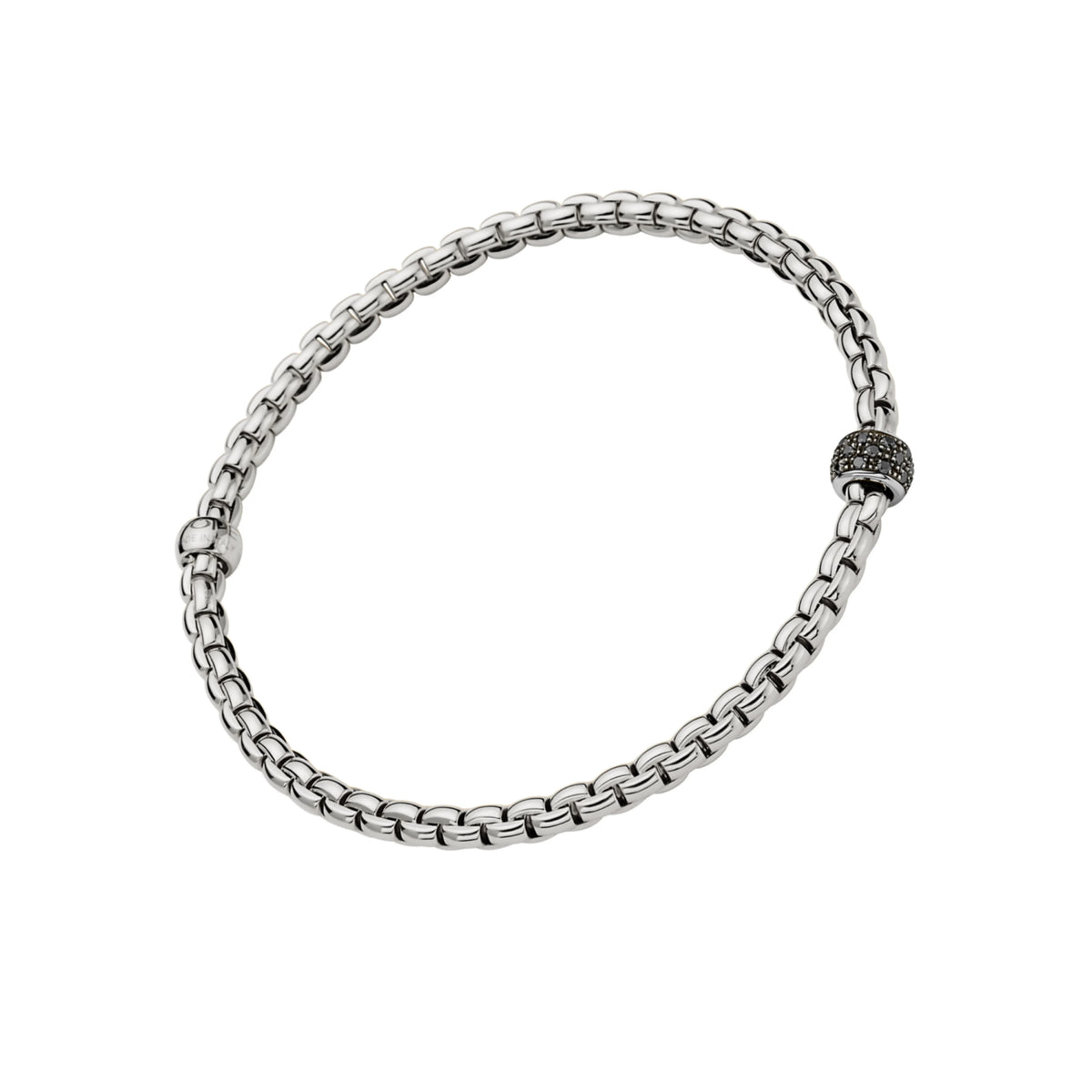 White Gold Bracelet with Black Diamond Pavè