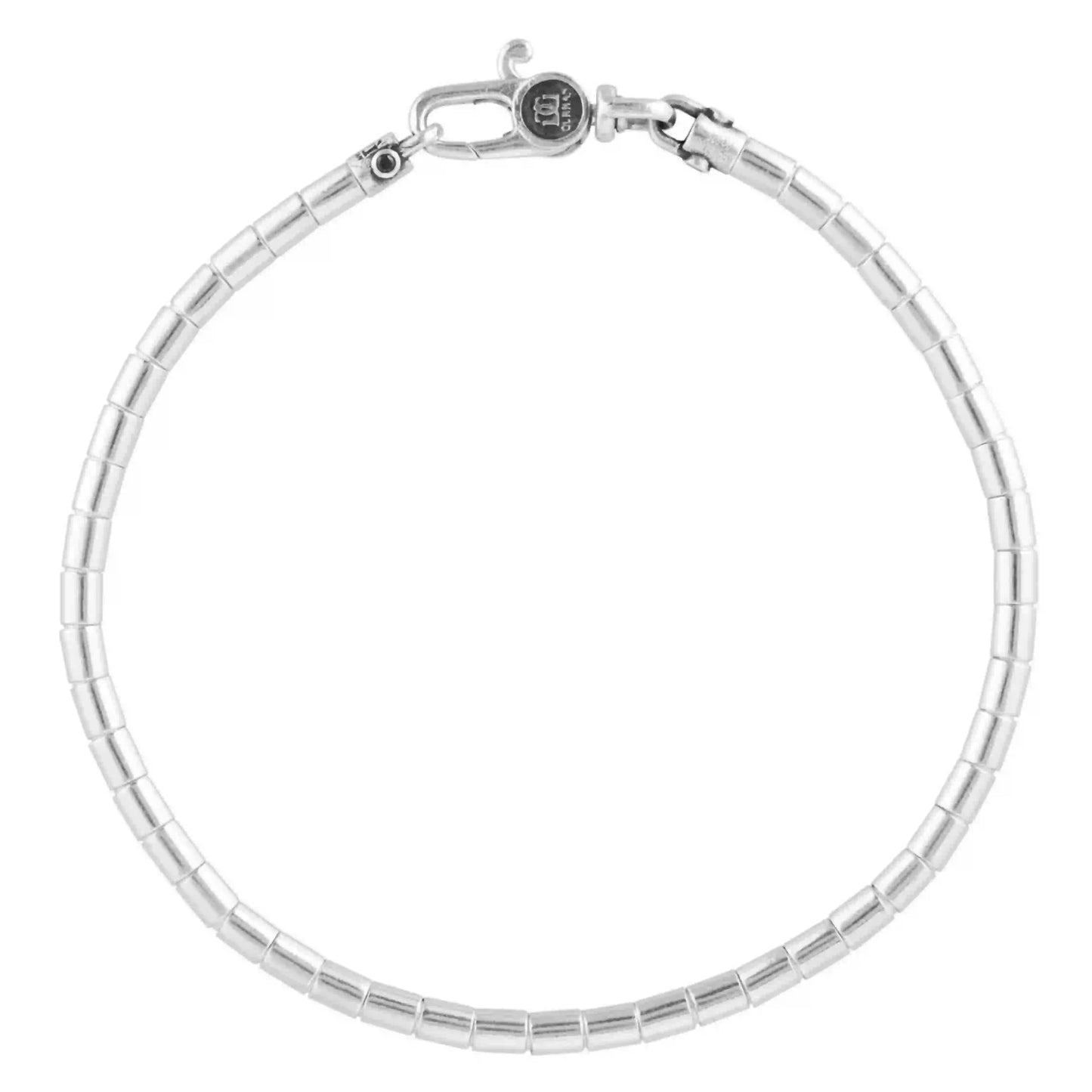 Silver Beaded Single-Strand Bracelet