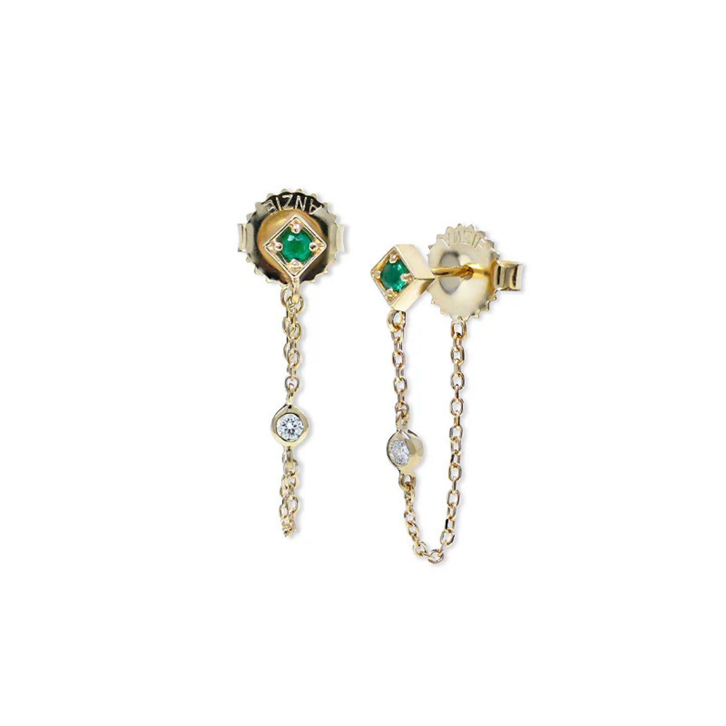 Rhombus Chain Earrings