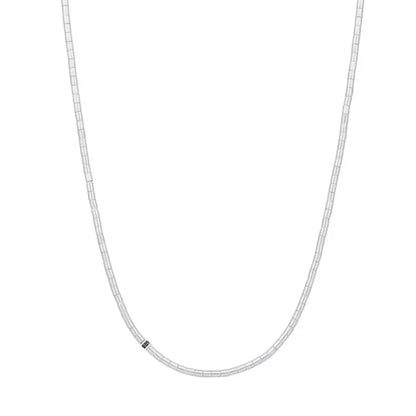 Silver Black Diamond Short Necklace