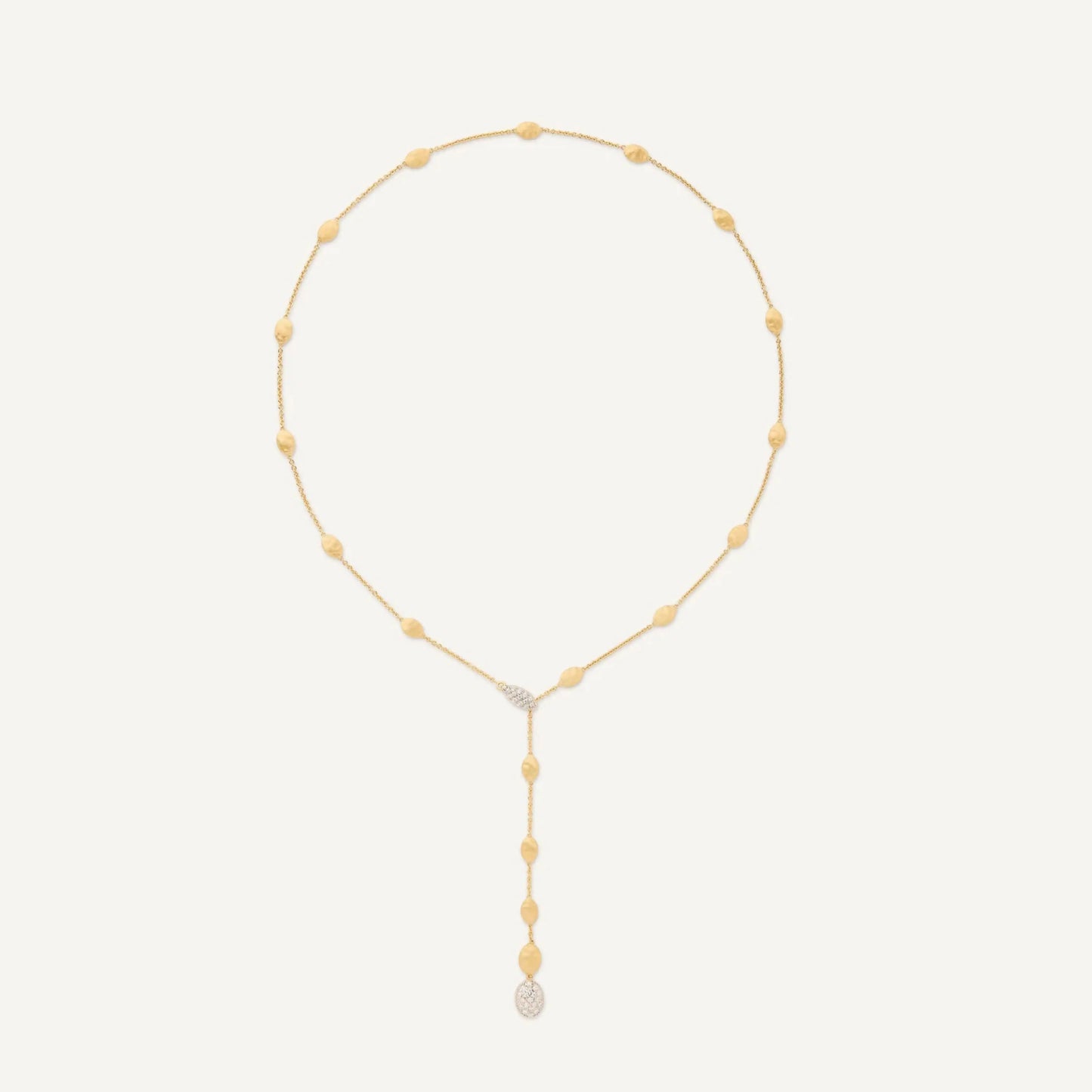 Yellow Gold Lariat with Diamond Accents