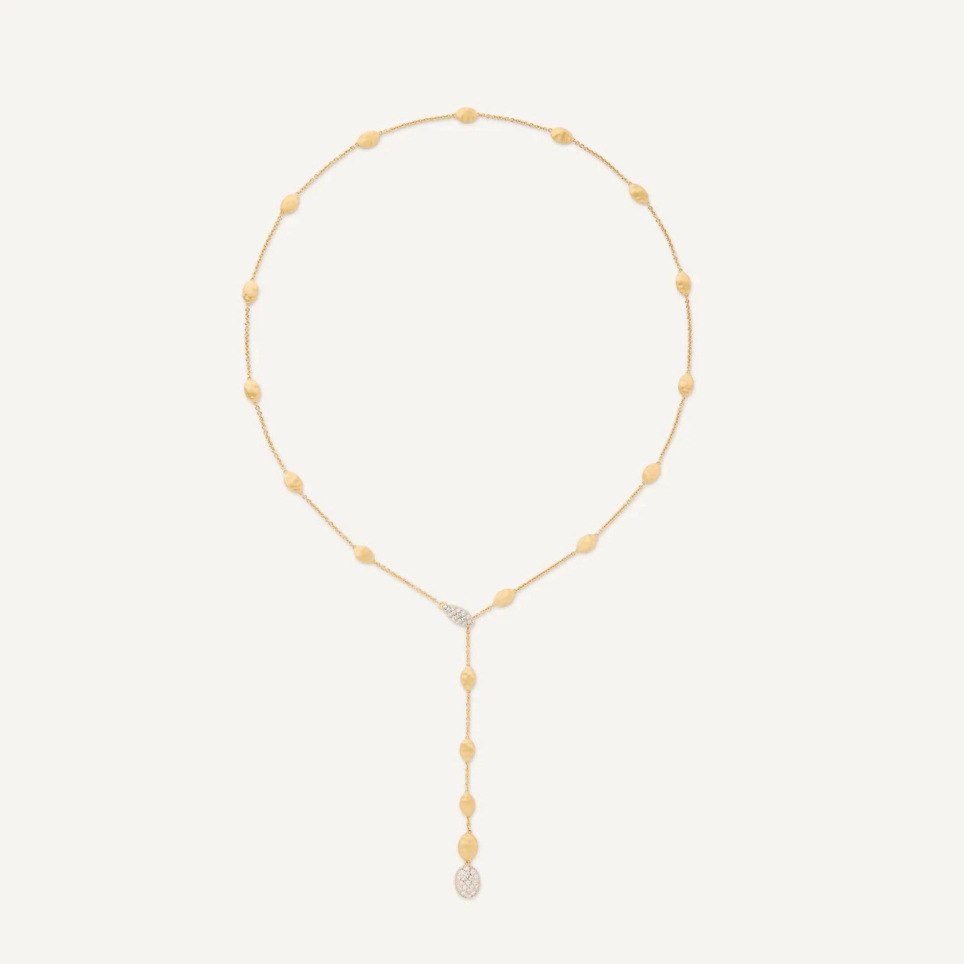 Yellow Gold Lariat with Diamond Accents