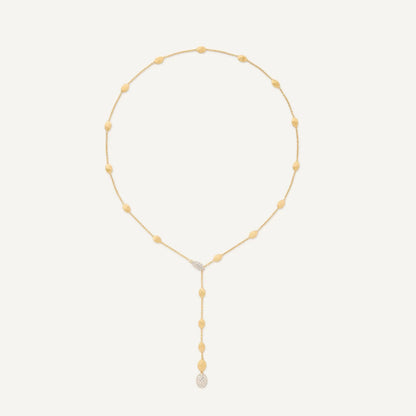 Yellow Gold Lariat with Diamond Accents