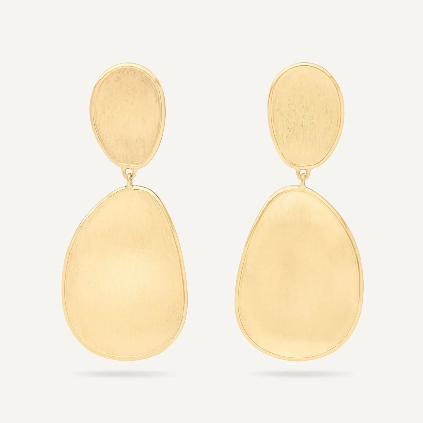 Yellow Gold Small Double Drop Earrings