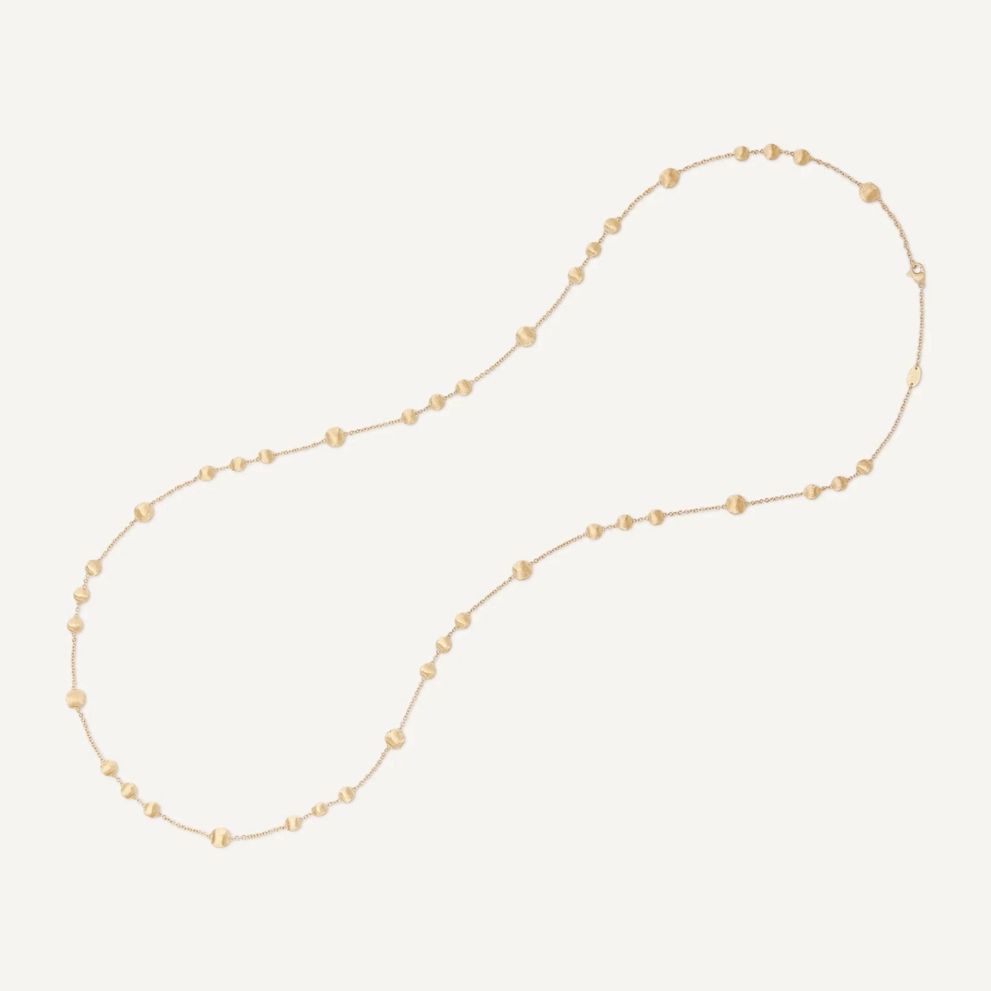 Yellow Gold Bead Long Necklace
