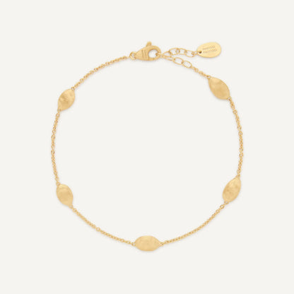 Yellow Gold Small Bean Bracelet
