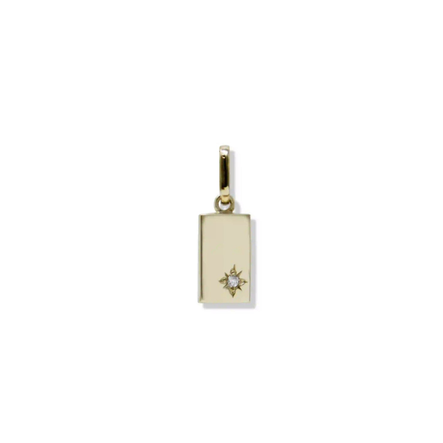 Gold Tag Pendant Charm