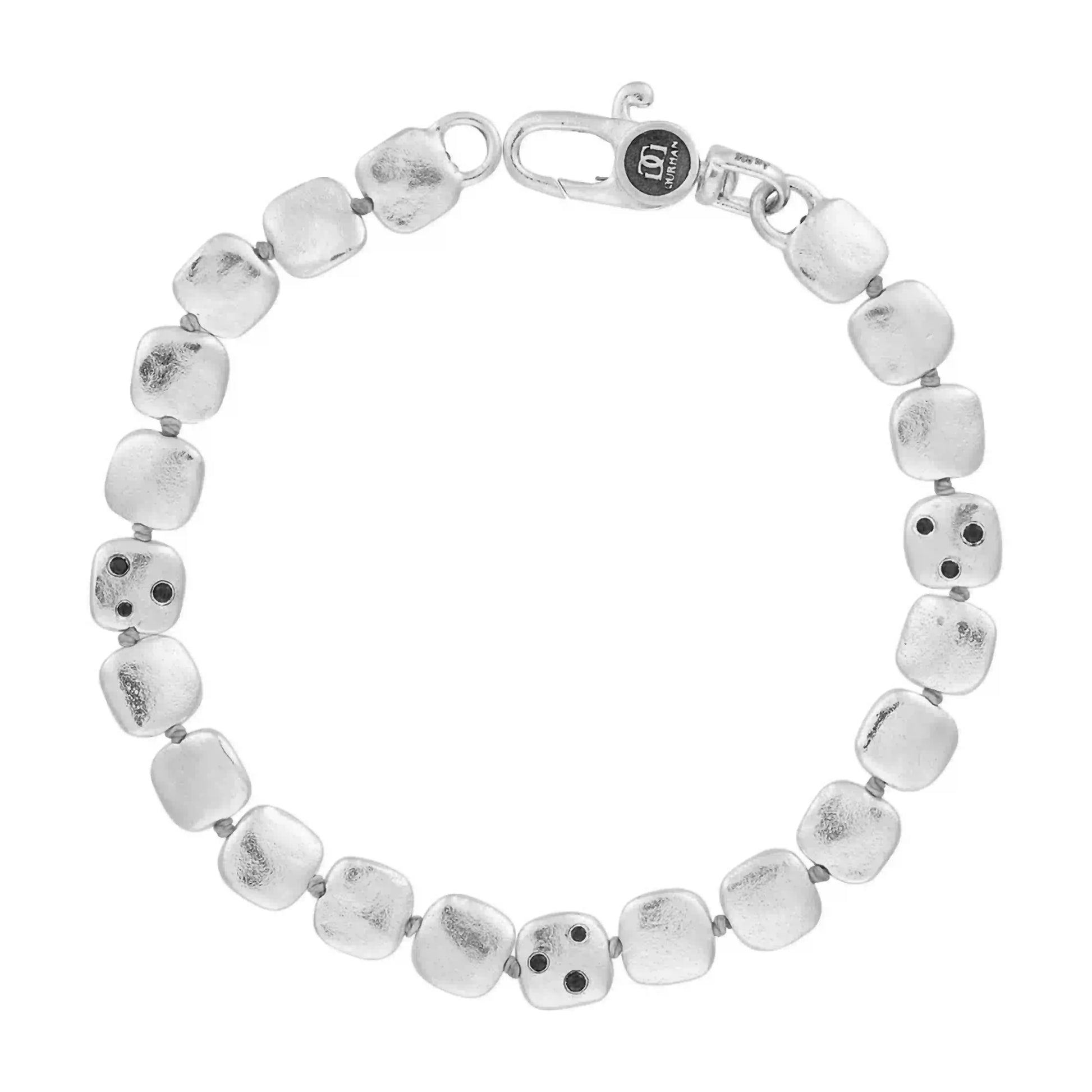Silver Black Diamond All Around Bracelet