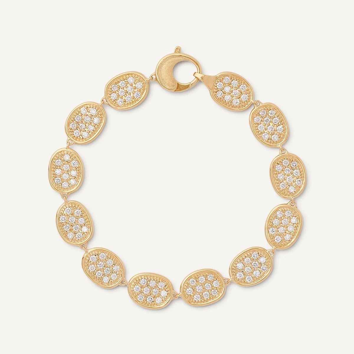 Yellow Gold Diamond Petal Bracelet