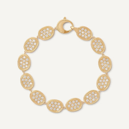 Yellow Gold Diamond Petal Bracelet
