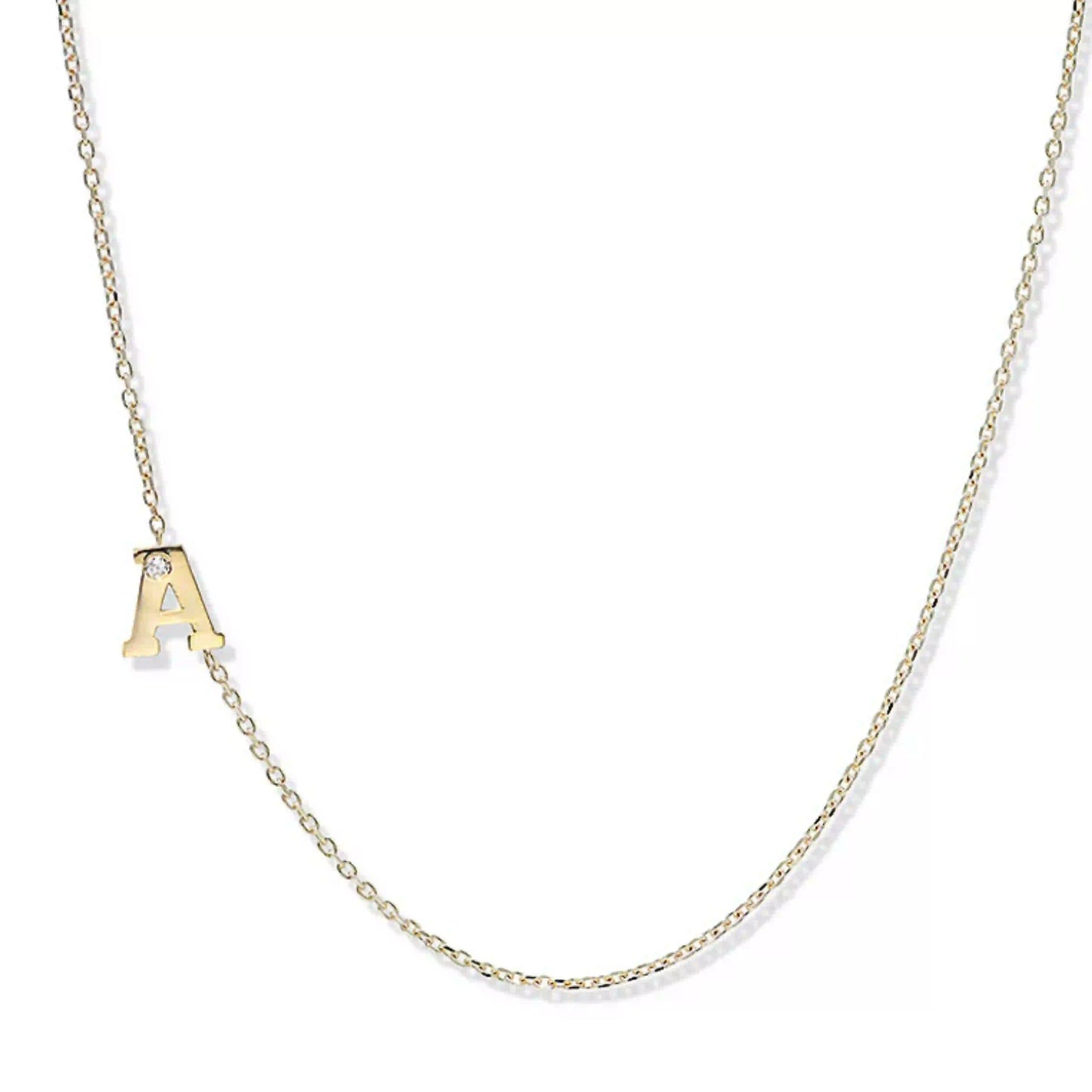Diamond Initial Necklace