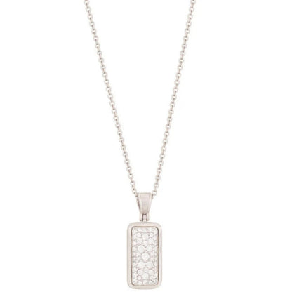 Silver Diamond Pendant Necklace