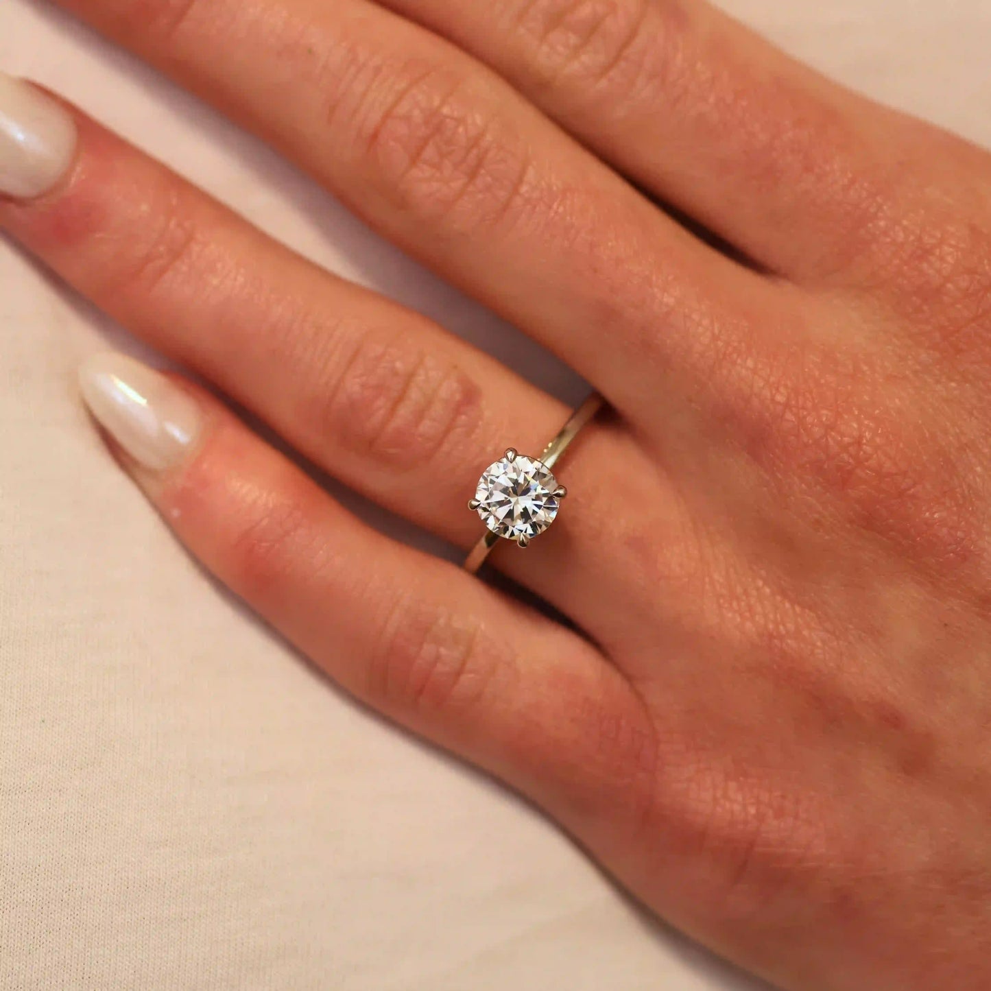  Round Solitaire Engagement Ring
