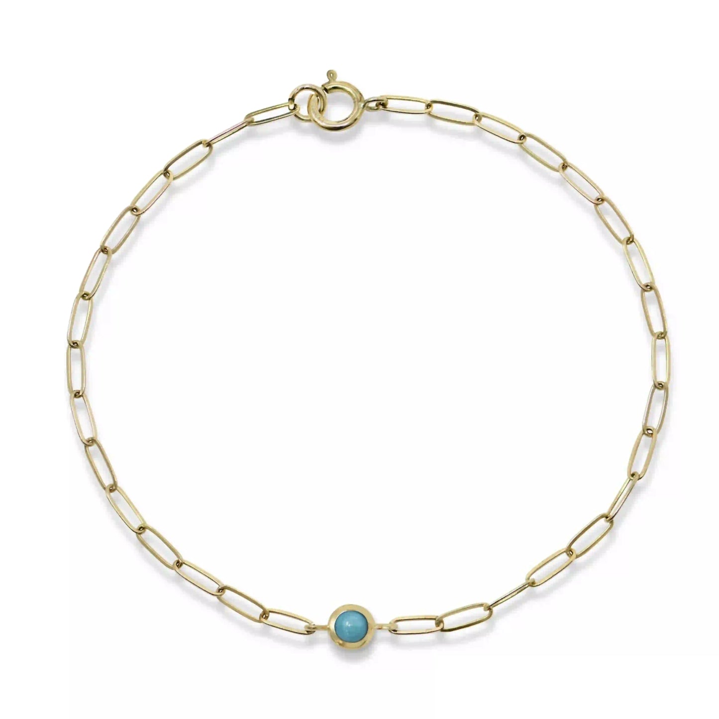  Birthstone Paperclip Bracelet