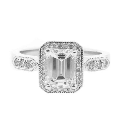 Sethi Couture Deco White Diamond Ring