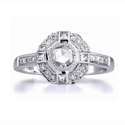 Rose Cut Diamond Gold Ring