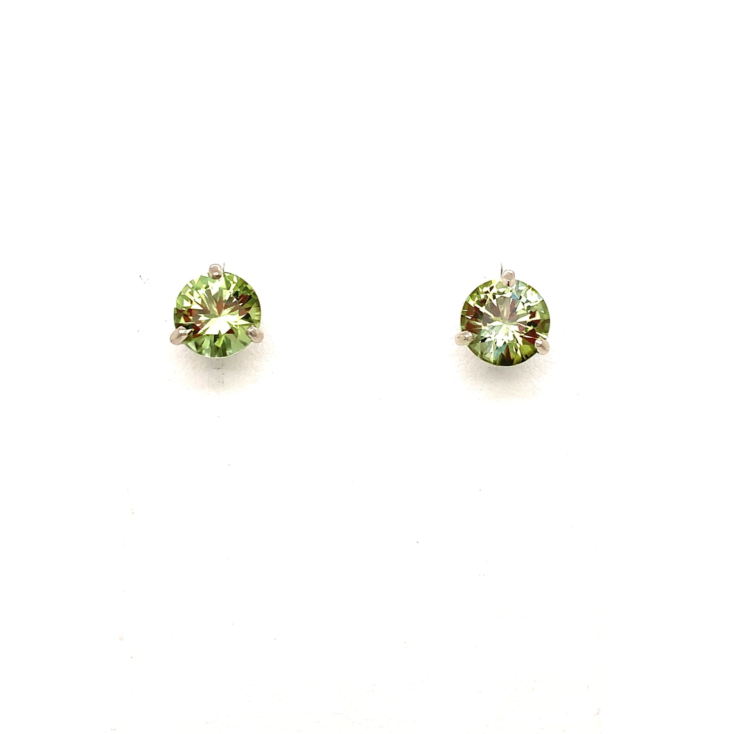 Green Tourmaline Stud Earrings