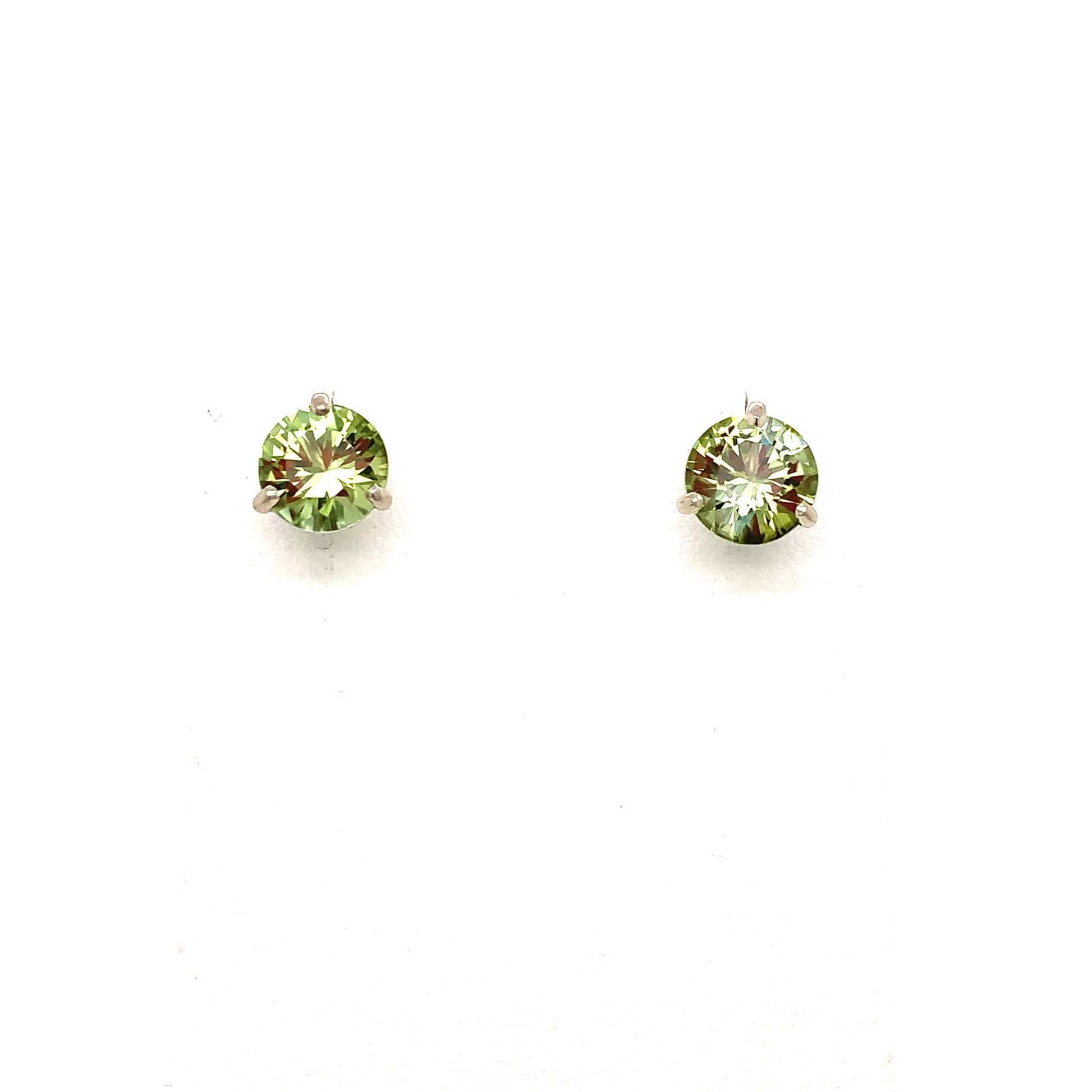 Green Tourmaline Stud Earrings