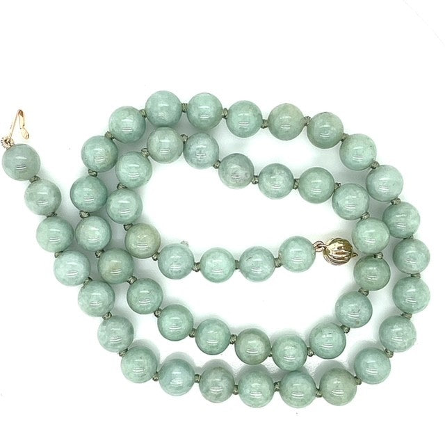 W&H Estate Jade Bead Necklace