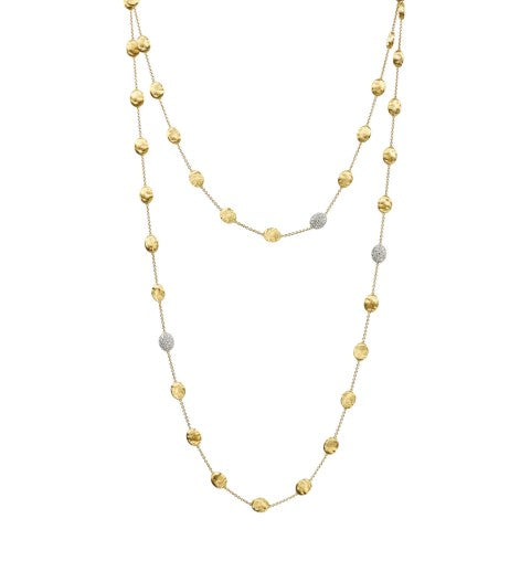 Diamond Large Bean Long Necklace