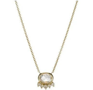 Rose Cut Diamond Necklace 