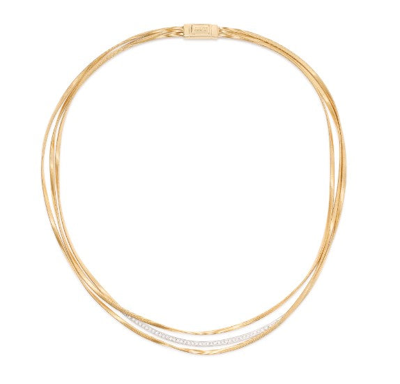 Yellow Gold 3-Strand Coil Necklace