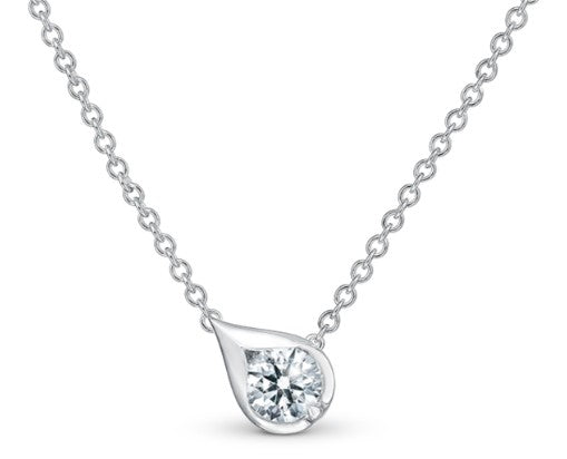 White Gold LU Pendant Necklace 