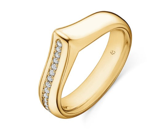 yellow gold diamond band 