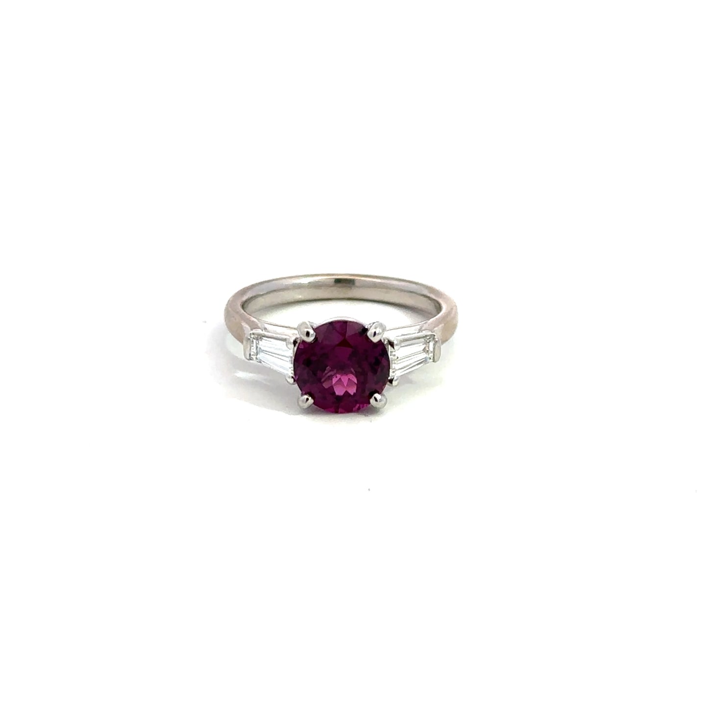 Purple Garnet & Diamond Ring