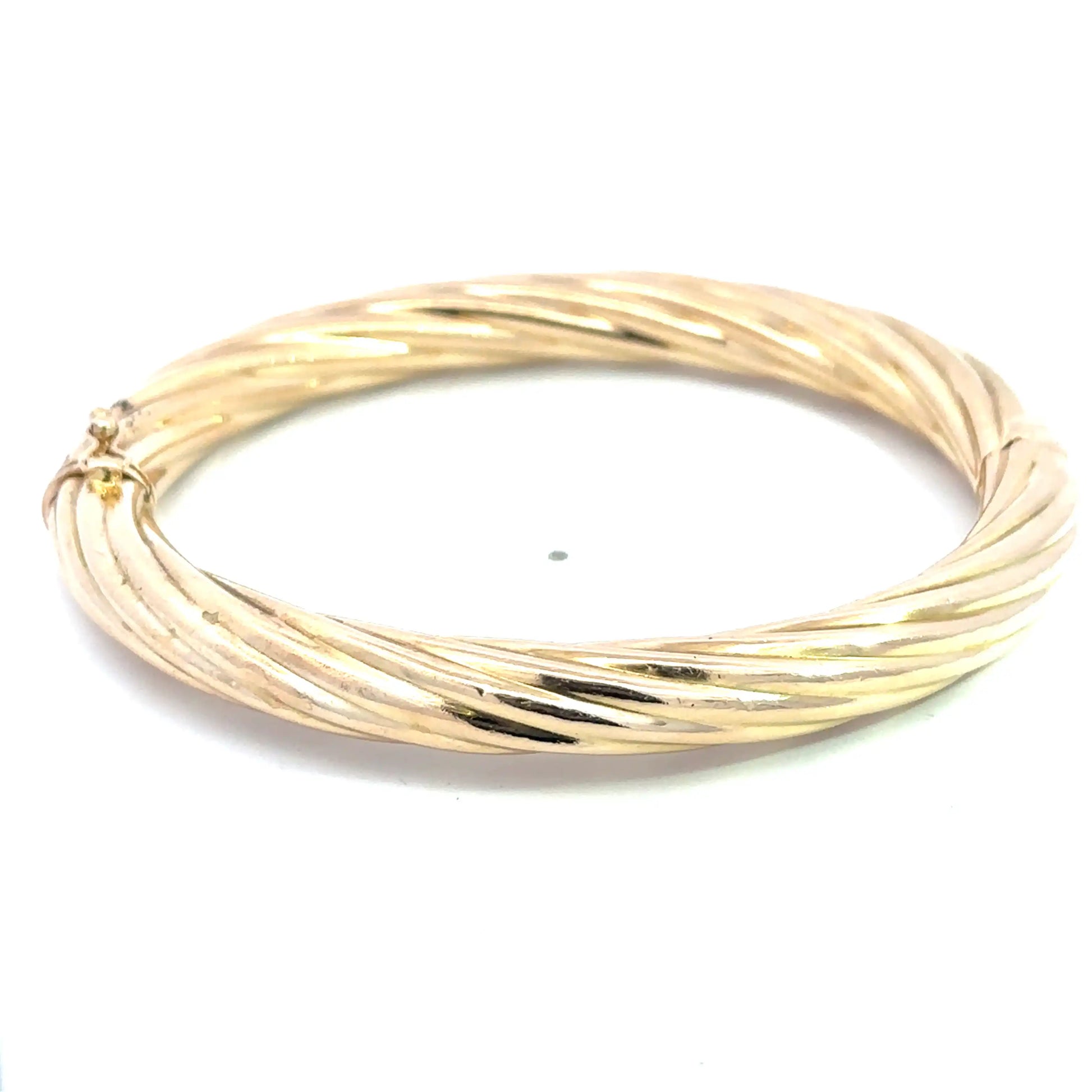 Gold Ribbed Bangle