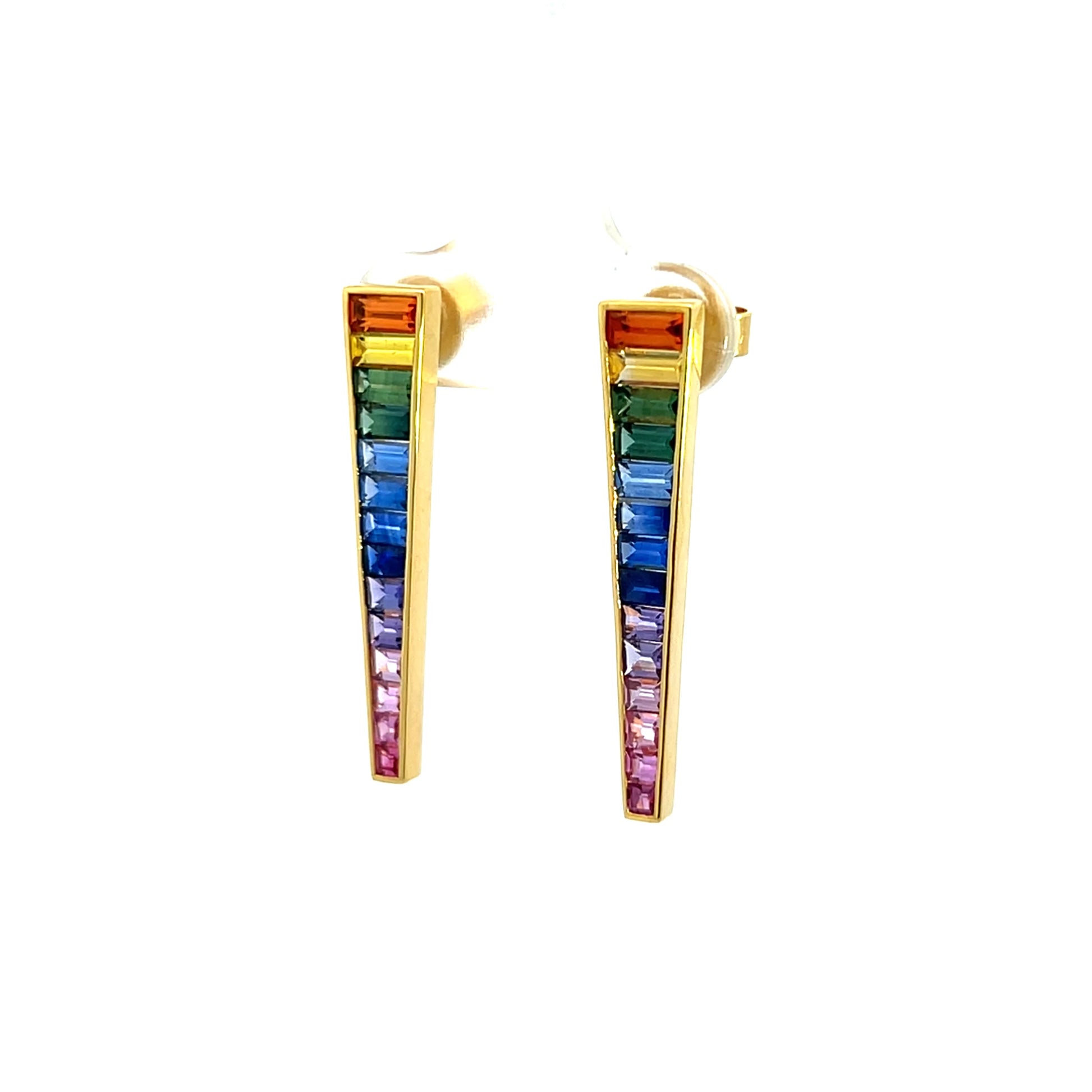 Rainbow Sapphire Earrings