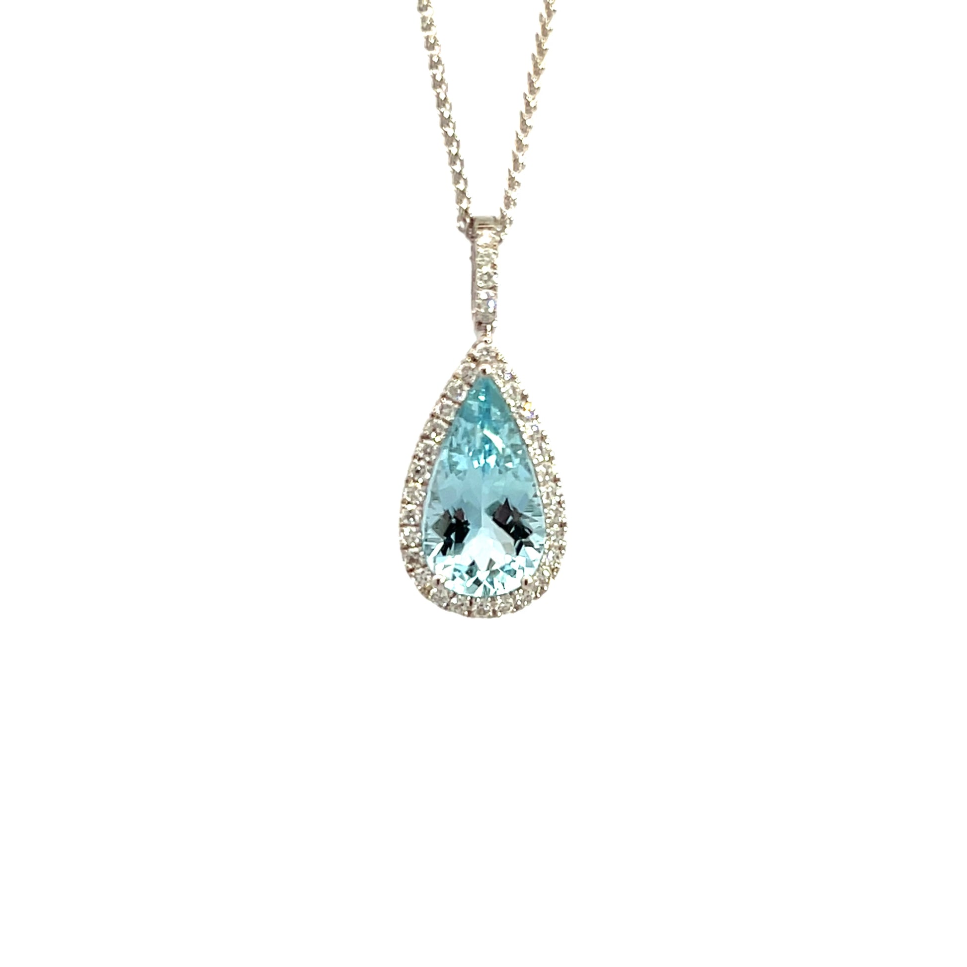 Pear Cut Aquamarine Pendant