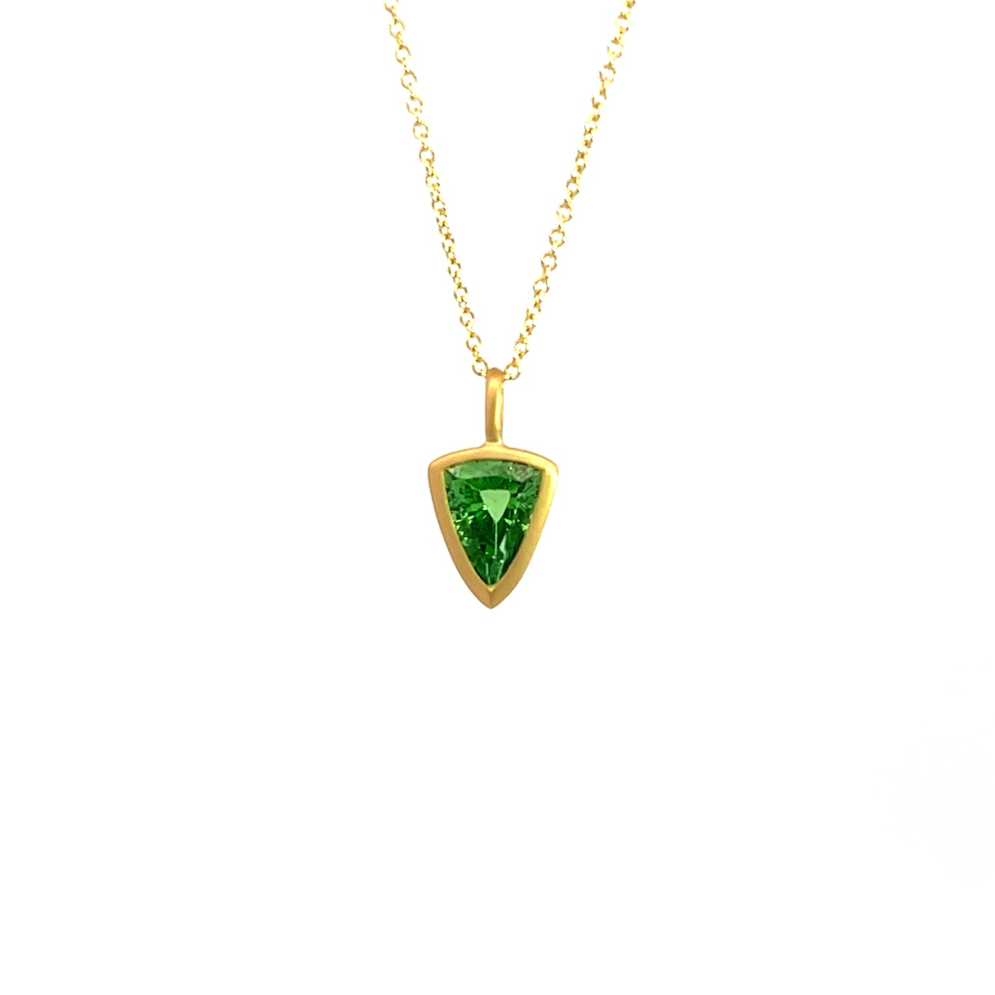 Tsavorite Shield Pendant