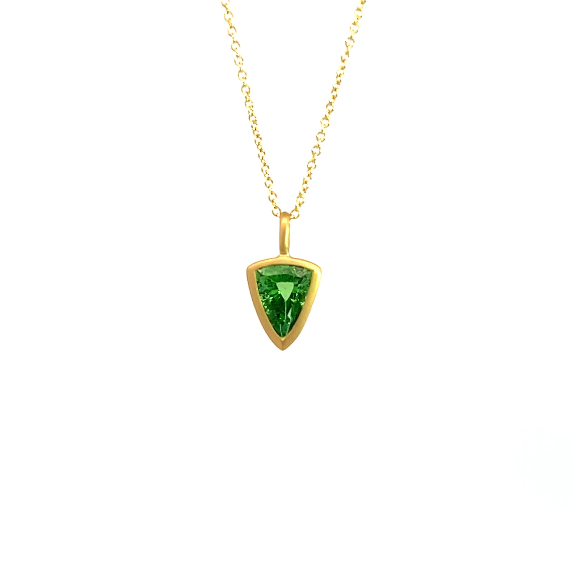 Tsavorite Shield Pendant
