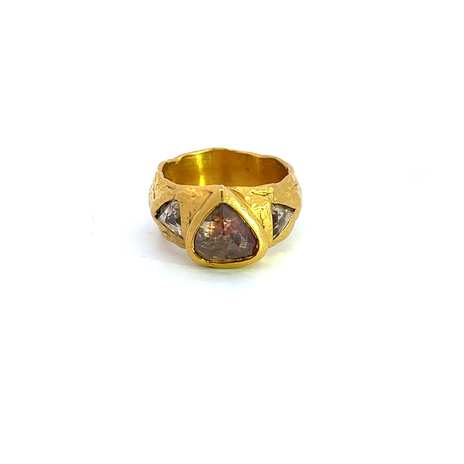 Rustic Gold & Diamond Ring