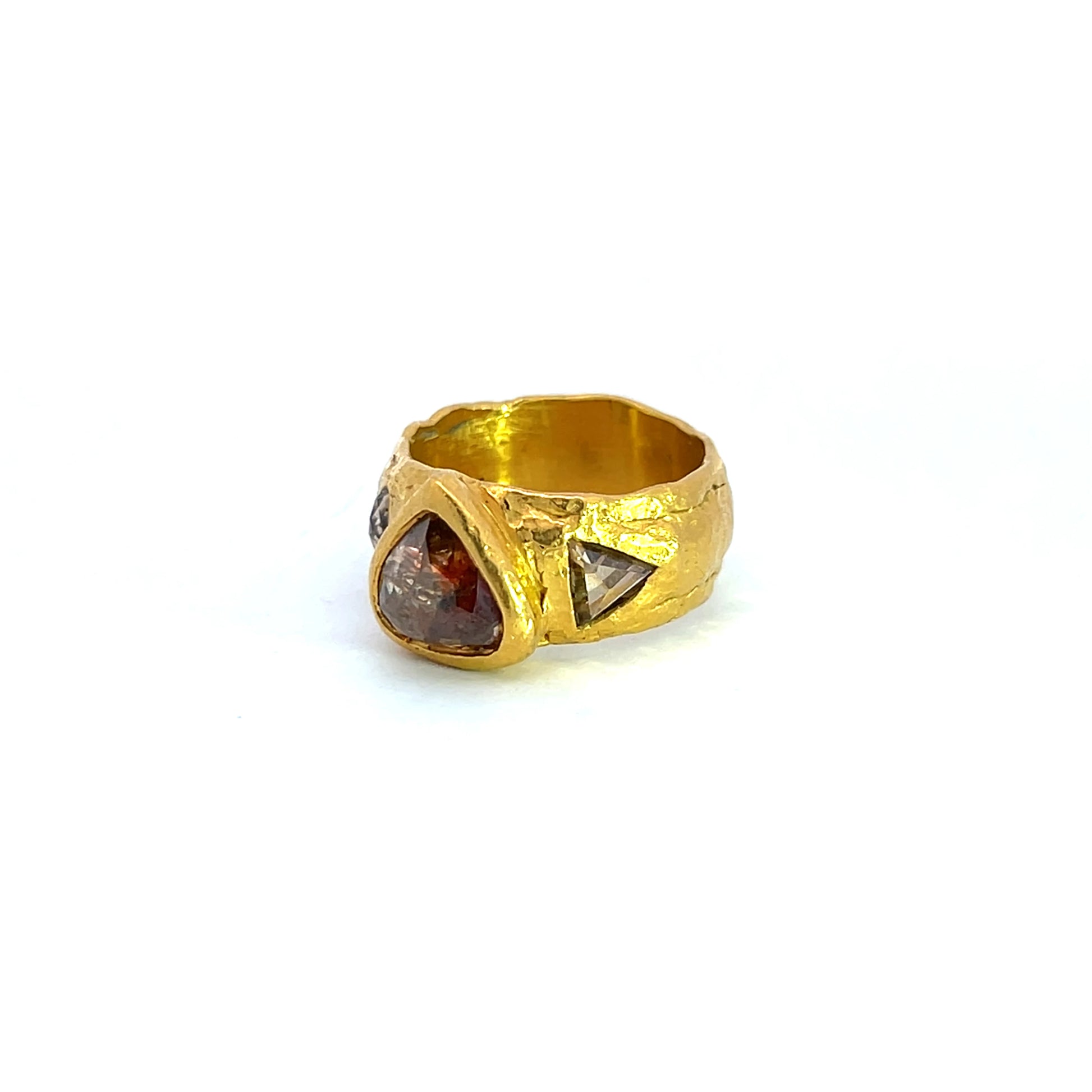 Rustic Gold & Diamond Ring