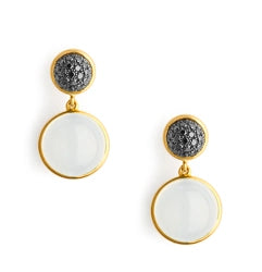 Moon Quartz Double Drop Candy Earrings