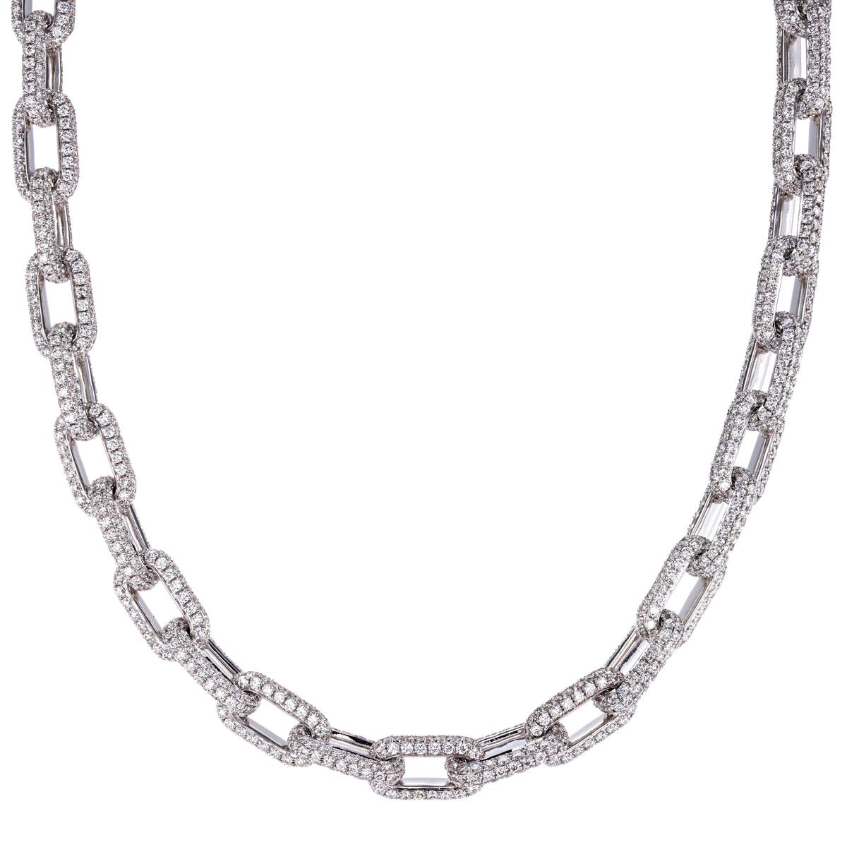 Pavé Diamond Large Link Necklace 