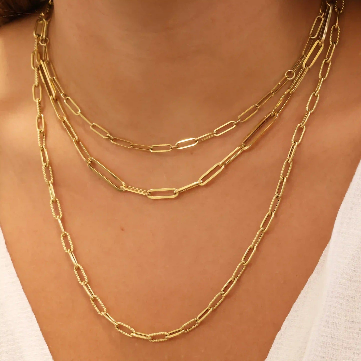  Fine Paper Clip Link Necklace